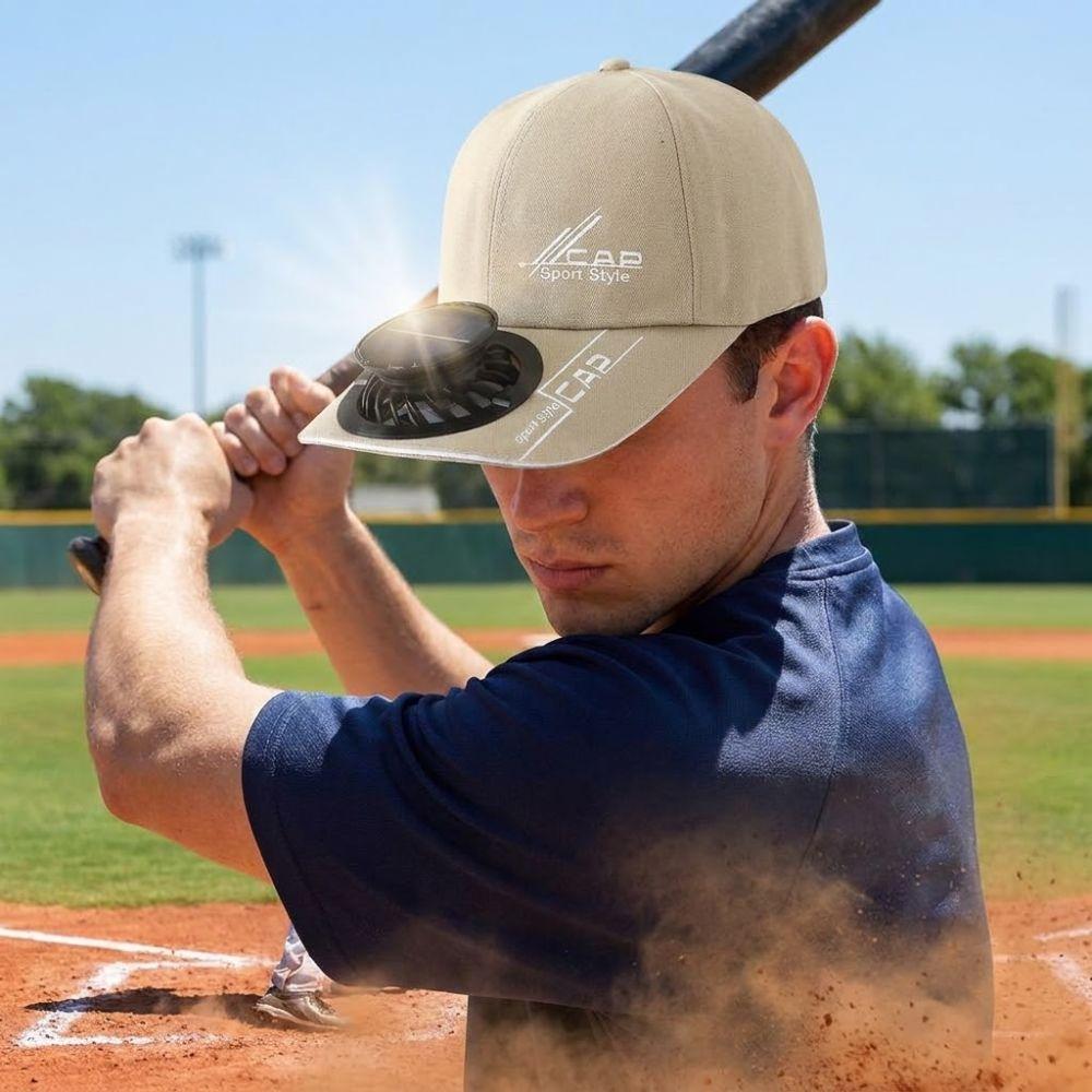 Portable Sunscreen Baseball Hat Letter Sunshade Duckbill Cap for 3.7V600mAh Seaside Vacation