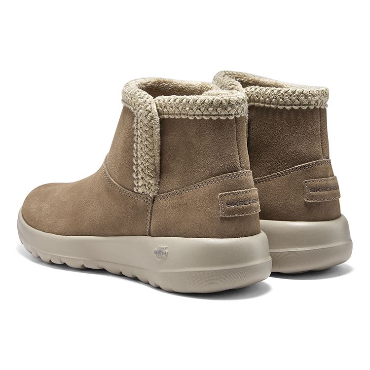 Skechers On The Go Durable Comfortable Versatile Short Snow Boots Women boots Brown 144113-TAN