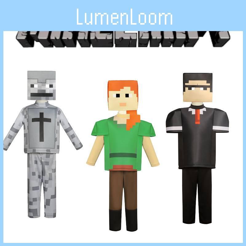 Minecraft Kinder Strapazierfähiger Polyester Alex Anzug Cosplay Spiel Performance Kleidung Für Halloween Weihnachten Requisiten