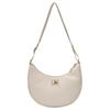 New MLB Solid Color One Shoulder Handbag, Crossbody Bag Women's Silver/Ivory 7ACRMD75N