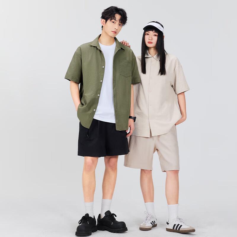 MINISO Men's Cool-Feel Quick-Dry Short Sleeve Casual Shirt