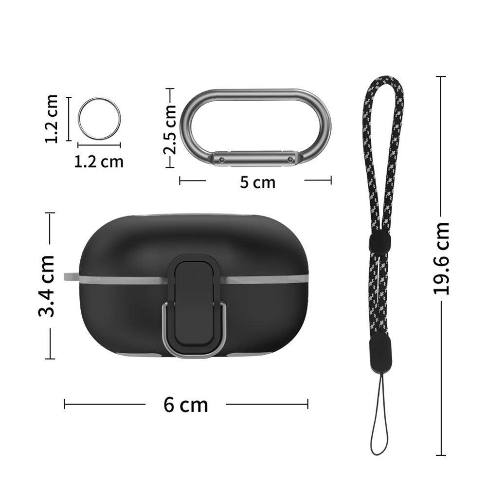 Portable Earphone Cover Case with Lanyard Carabiner Charging Box Holder Anti Fall Replacement for Samsung Galaxy Buds 2 Pro 2025
