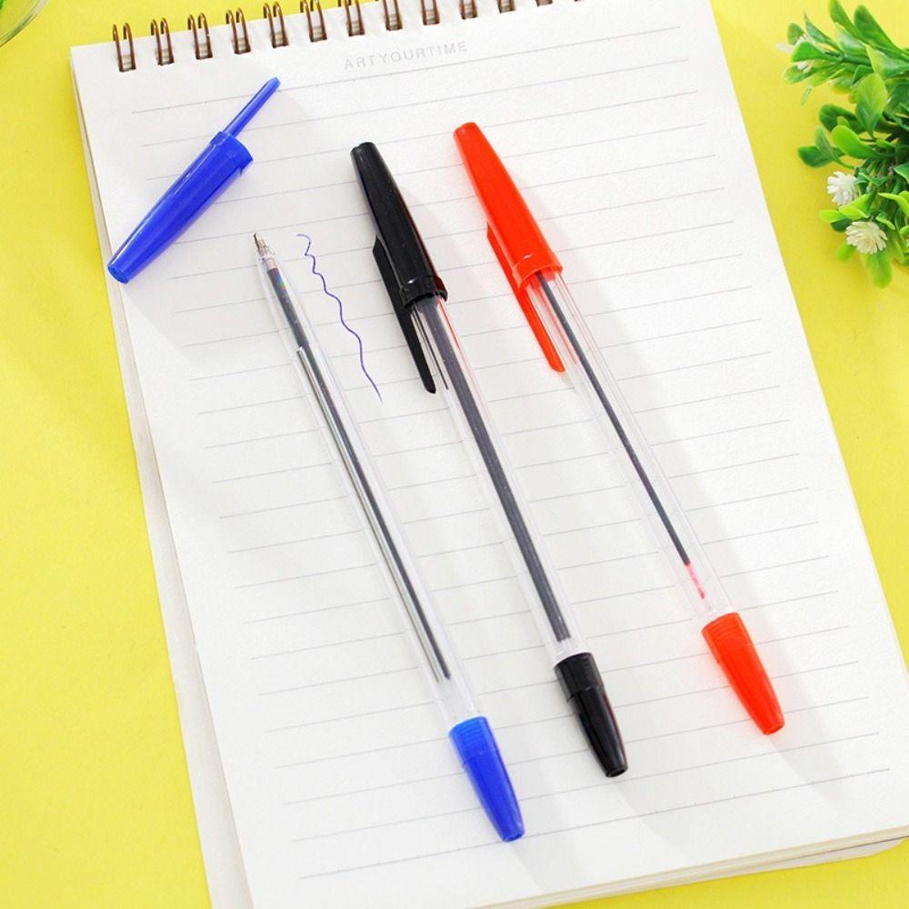 20Pcs Black/Red/Blue Plastics Gel Pen 1.0mm Longlasting Point Pens Ballpoint Pen Student Gift