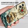 Vintage Kompass Illustration Für Xiaomi Redmi Note 15 14 13 12 12S 11E 11 11S Pro Plus 4G 5G Schwarze Weiche TPU Handyhülle
