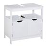 Under Sink Cabinet Bathroom Cabinet with Shelf 2-Door Storage Anti-Tip Device Moisture Resistant 60x30x60 Cm White