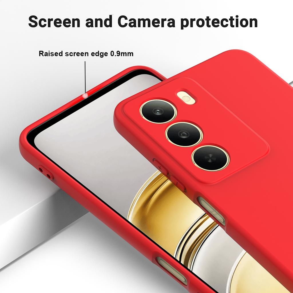 For Realme C75 5G/C73 5G Liquid Silicone Case Phone Back Cover with Hand Strap