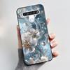 For LG Q61 LM-Q630N Slim Black Soft Silicone Case Luxury Fashion Flower Butterfly Painted Cover for LG K61 Q61 Q 61 Phone Casing