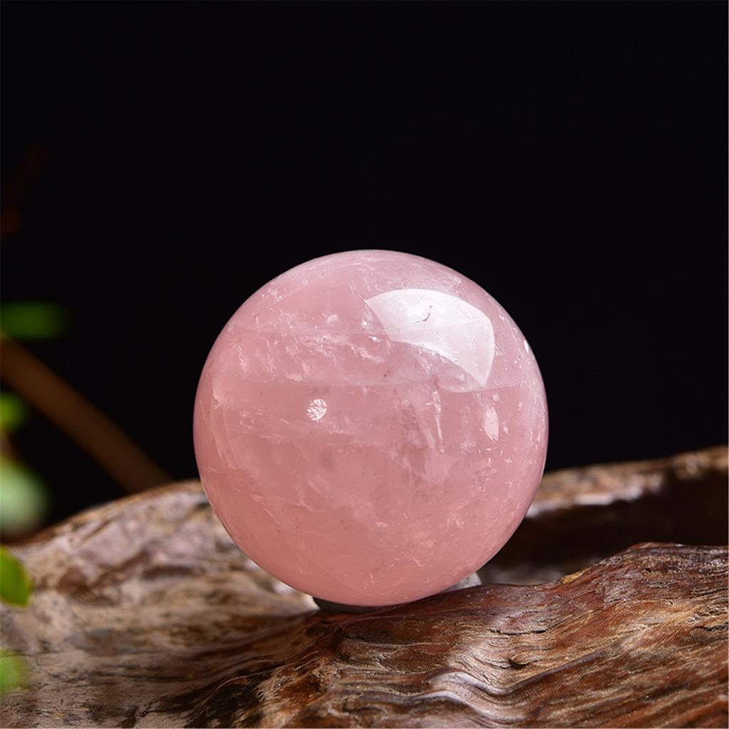 Rose Quartzs Crystal Sphere 4cm Small Crystal Ball for Home Office Decors and Meditations Enhancing Love and Harmonys