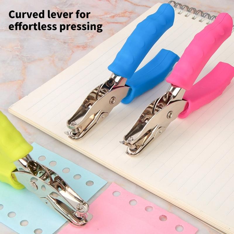 Single Hole Punch Handheld Hole Punch Paper Punch 6mm Punching Pliers School Office Supplies for Scrapbooking Cards