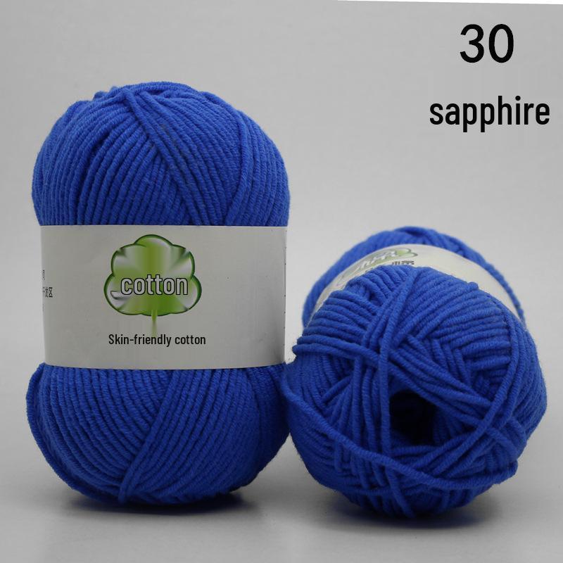 Combed 5-Ply Milk Cotton Yarn for DIY Knitting & Crochet - Medium-Thick Scarf & Blanket Material Pack