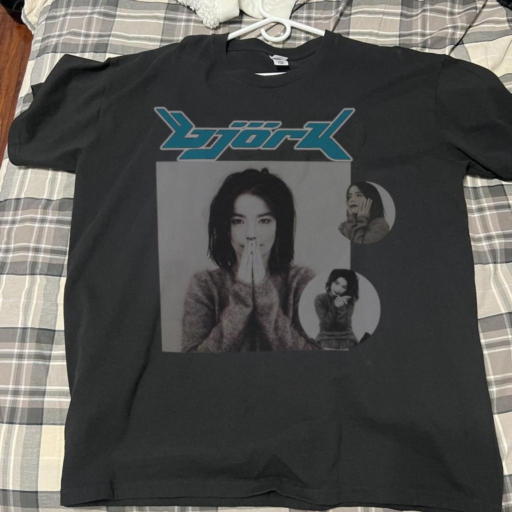 Bjork Album Music Shirt Rare Design Black Cotton Shirt Unisex S-5XL WA0776