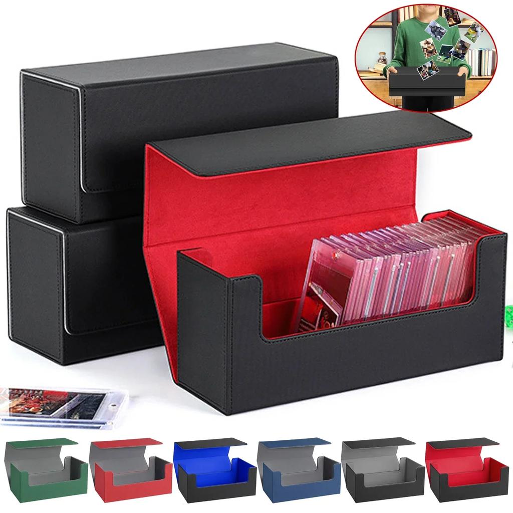 Card Case Deck Box Guard Card Protector with Top Open Magnetic Lid Organizer Trading Cards Durable Dustproof Sturdy Storage Case