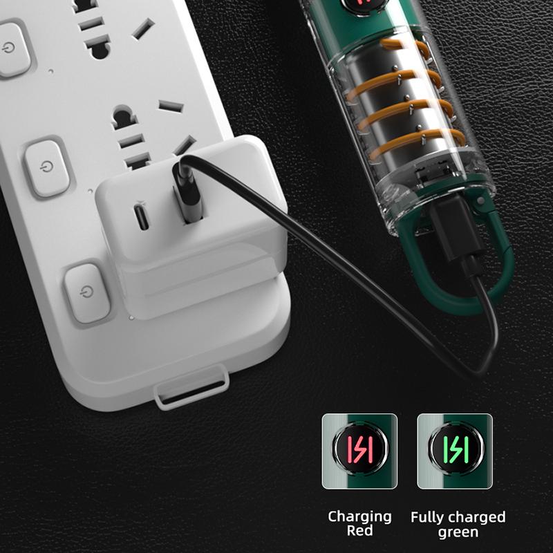 Super Bright Mini LED Flashlight With COB Side Light USB Charging Portable EDC Torch Waterproof Camping Working Handheld Lantern