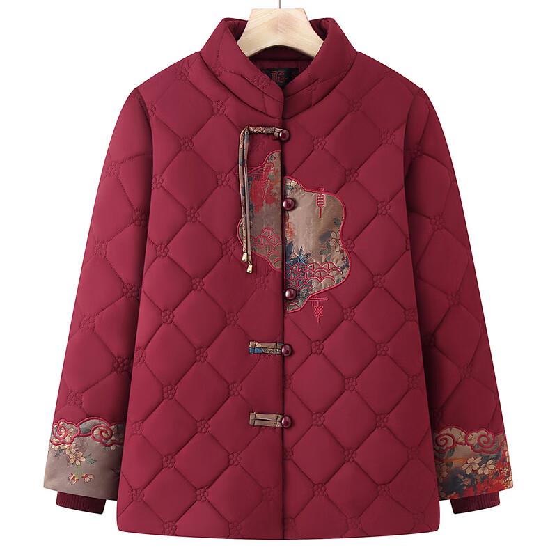 Elderly Women's New Chinese Style Winter Cotton Jacket