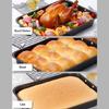 Professional 15Inch Turkey Roaster Pan Carbon Steel Roasting Pan With V-Shape Grill Large Capacity Baking Tray for Oven