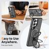 360 fulcrum rotating magnetic suction bracket mobile phone case is suitable for Samsung S26Ultra protective case s26 anti-drop hard