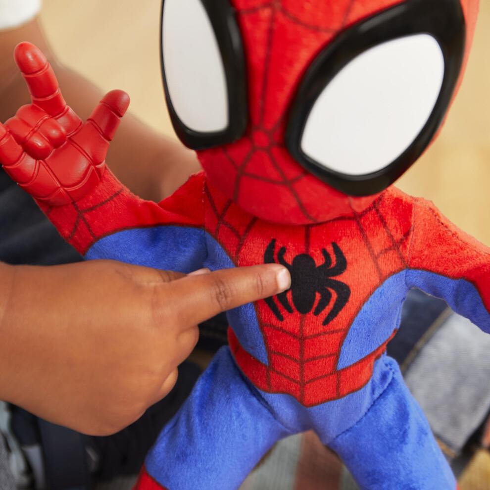 Spidey en zijn Verbazingwekkende Vriendjes Marvel Dans 'N Kruip Spidey Interactief Pluche Speelgoed met Geluiden, Pratend Spider-Man Speelgoed voor Kinderen