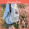 Kitty Cat Plush Backpack With Embroidery For Daily School Use