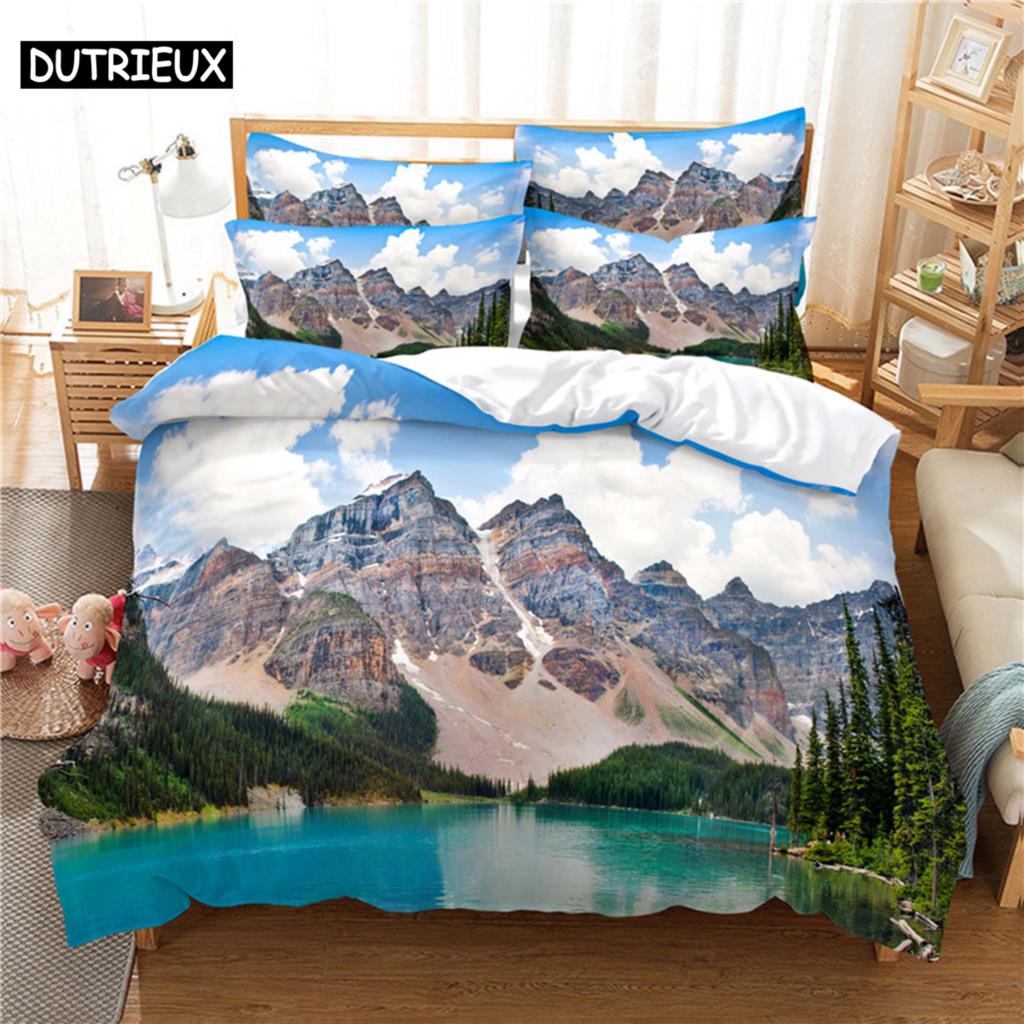 Comforter Colorful Aurora Bedding Set 3D Bedding Digital Printing Queen Size Bedding Set Fashion Design