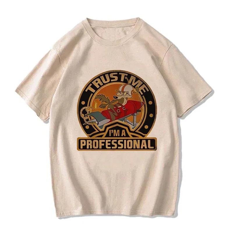 

Унисекс Забавная футболка с Уайли Койотом Унисекс Женская Мультяшная Повседневная Футболка Графическая Европейский Размер Топы Уличная Одежда Y2k Футболка Хип-Хоп Готическая Одежда 2XL