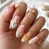 30-Piece Summer Style 3D Shell Press-on Nails, Medium-Long Almond Shape