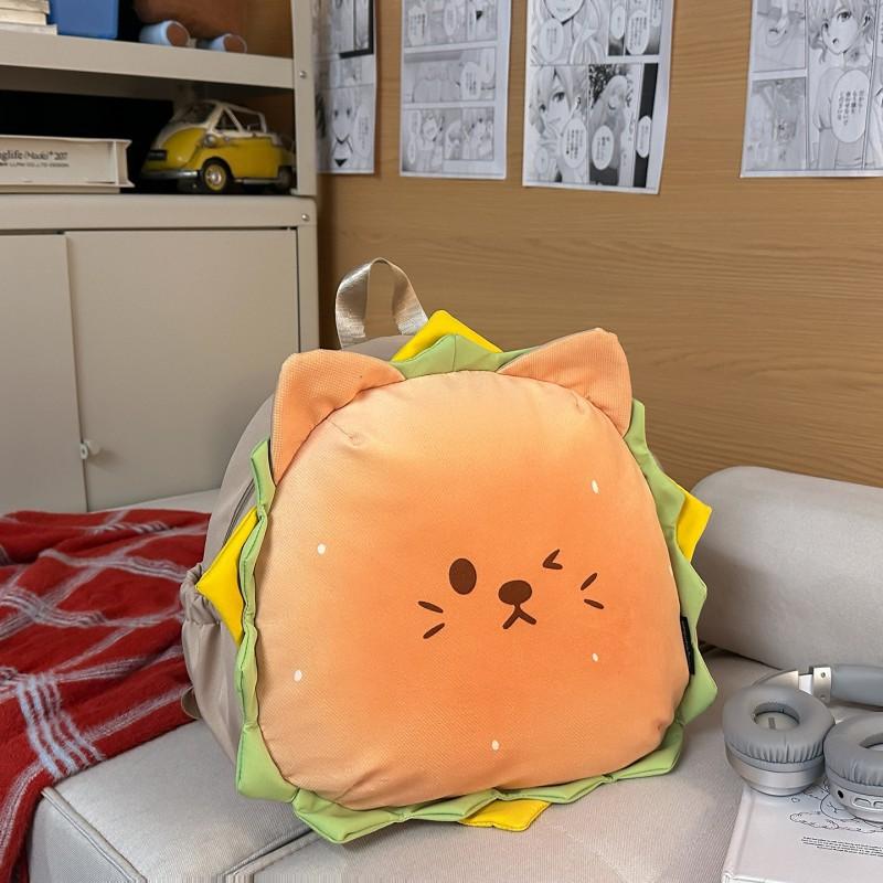 2026 New Korean Hamburger Personalized Cute Children's Parent-child Style Primary Middle School Students 'shoulders Men Women's Schoolbag
