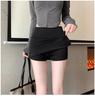 2026 New Black High-Waist A-line Slit Bodycon Half Skirt for Women - Spring/Summer Petite