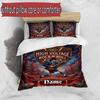 3pcs Duvet Cover Set (1*Duvet Cover + 2*Pillowcase, Without Core), Custom Name ACDC BAND Pattern Bedding Set, Home Bedroom Decor Gift