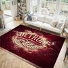 Detroit Red Wings Design Crystal Velvet Carpet Cozy Non?Slip Printed Rug For Bedroom Living Room Entrance