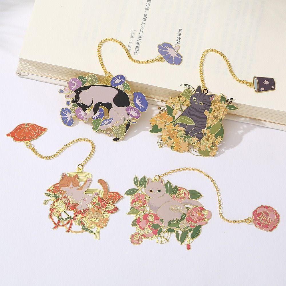 Metal Hollow Bookmark 3D Book Clip Retro Metal Bookmark  Student