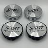 4 pezzi/set 54mm coprimozzo per cerchi auto coprimozzo coprimozzo in plastica ABS argento nero coprimozzo antipolvere accessori per auto