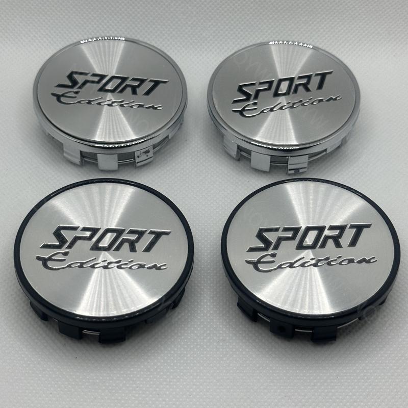 4 pezzi/set 54mm coprimozzo per cerchi auto coprimozzo coprimozzo in plastica ABS argento nero coprimozzo antipolvere accessori per auto
