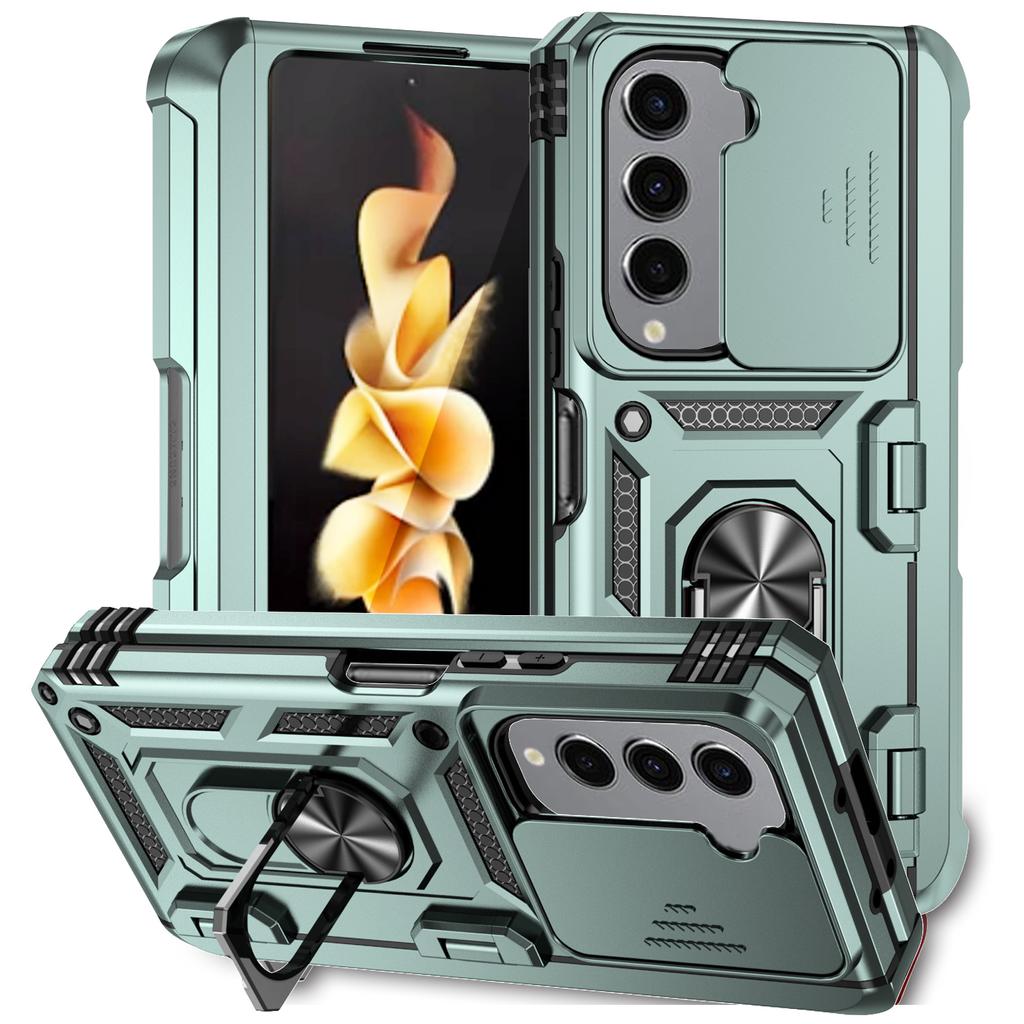 For Samsung Z Fold 5 Magnetic Ring Holder Folding Case for Samsung Galaxy Z Fold 5 Fold5 Zfold5 S Pen Slot Kickstand Covers