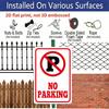 2D Flat 1pc Vintage Warning Aluminium Wall Art Sign No Parking 8x12 Aluminium Rustic Driveway Property Decor Functional Wall Art