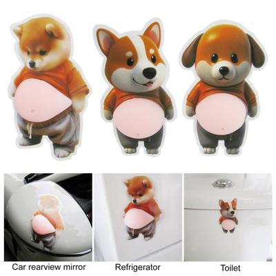 2 Stück Corgi Bauch Anti-Kollisions-Aufkleber Weicher Stoßstangen-Schutz Tür-Eckenschutz Tischkanten-Schutz Stressabbau-Spielzeug