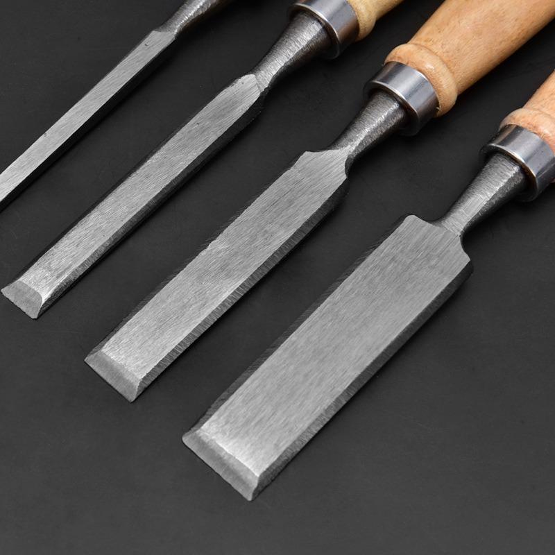 6/12/18/24mm 4Pcs Wood Carving Chisels Set Professional for Woodworking with Ergonomic Wood Carving Tools DIY Auxiliary Tools