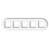 Five-fold frame for Karlik mini switches and sockets, round, white matte, 25MRTO-5