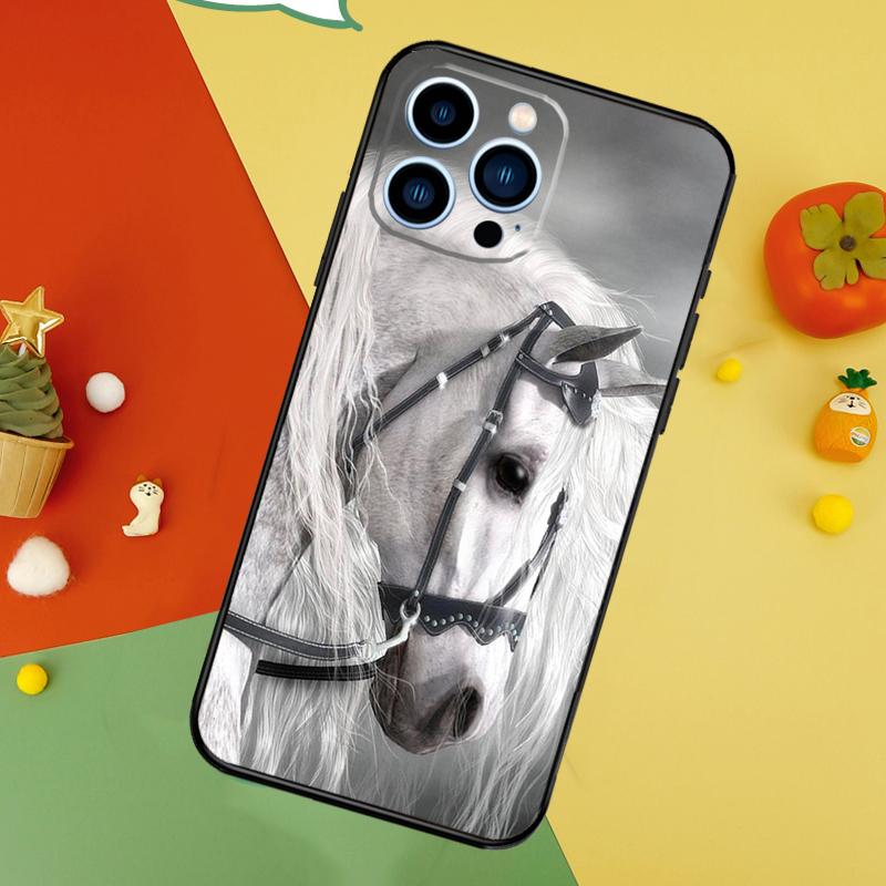 Horse Sketch Phone Case For iPhone 17 Pro Max 16 15 14 13 12 11 Pro Max Plus 12 13 Mini 16e 17 Air Cover