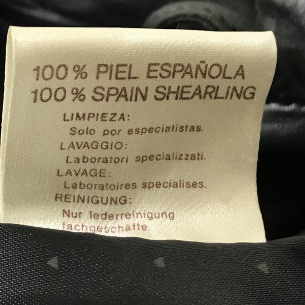 Accewi/Genuine Leather Single Rider Jacket/46/M/Black/Chin Strap/Fully Lined/Inner Pocket/Big Silhouette(USED)