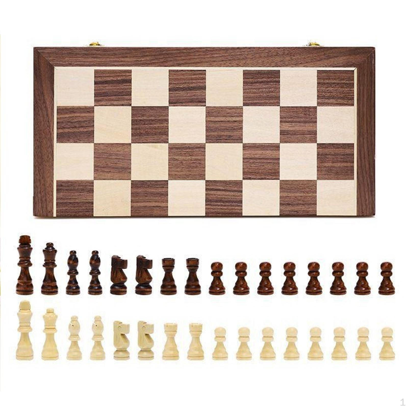 

International Chess Set for Adult, Foldable Game, Por with Piece Box, Family M