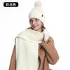 Womens Winter Warm Knit Hat Scarf Glove Set Alpaca Blend Thick Lined Ear Protection Beanie Accessory