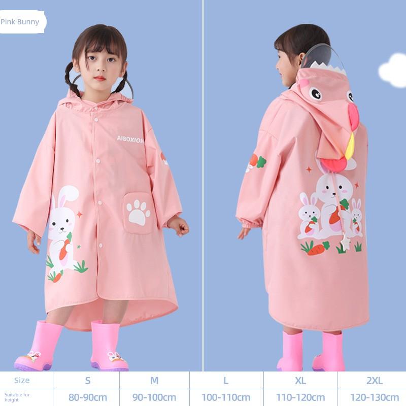 Children's Raincoat, Full-Body Waterproof for Girls and Boys, Toddler Rainwear, Kindergarten and Elementary School Students, Baby School Rain Poncho