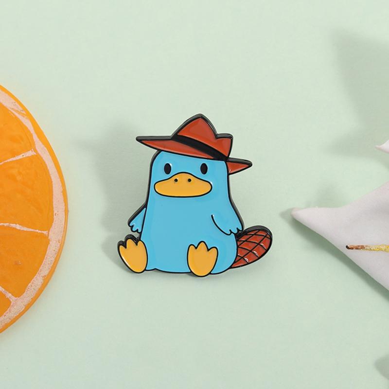 Perry the Platypus Enamel Pin Cartoon Anime Characters Green Pet Brooch Lapel Backpack Badge Fashion Jewelry Gift for Friends
