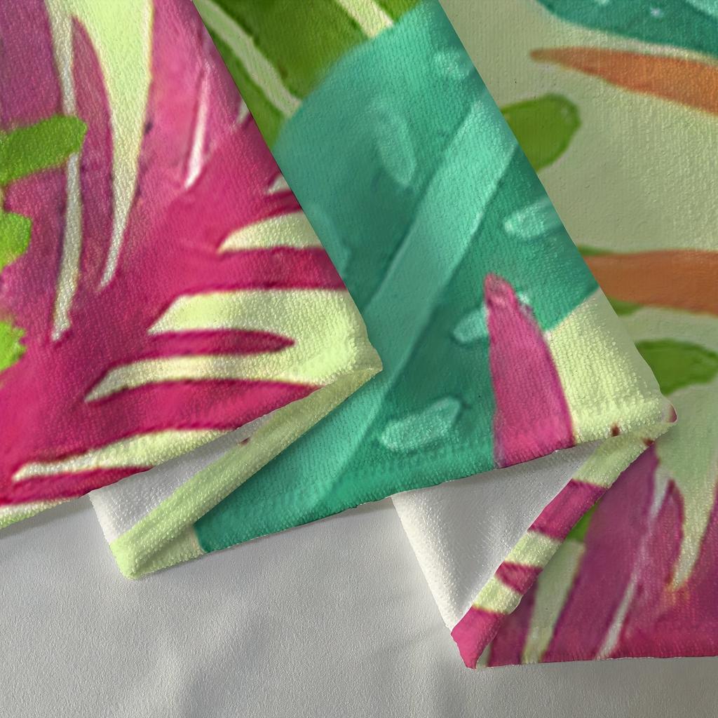 Blattmuster Design Gedrucktes Strandtuch Mikrofaser Extra Großes Strandtuch Super Saugfähiges Badetuch Geeignet für Reisen Schwimmen