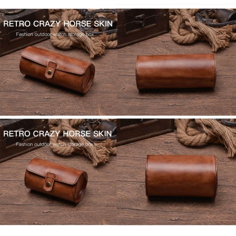 Men Watch Box Organizer Watch Pouch Bag Organizer Box Easy Carry to Travel Watch Storage Pouch Jewelry Box Cowhides