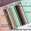 Caneta Retrátil Le Pai Cute Pet - Tinta Preta Secagem Rápida Articulação de Bambu Caneta de Assinatura