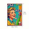 Retro Pez Candy Tin Sign 8x12 Inch Metal Wall Art Home Bar Cafe Decor