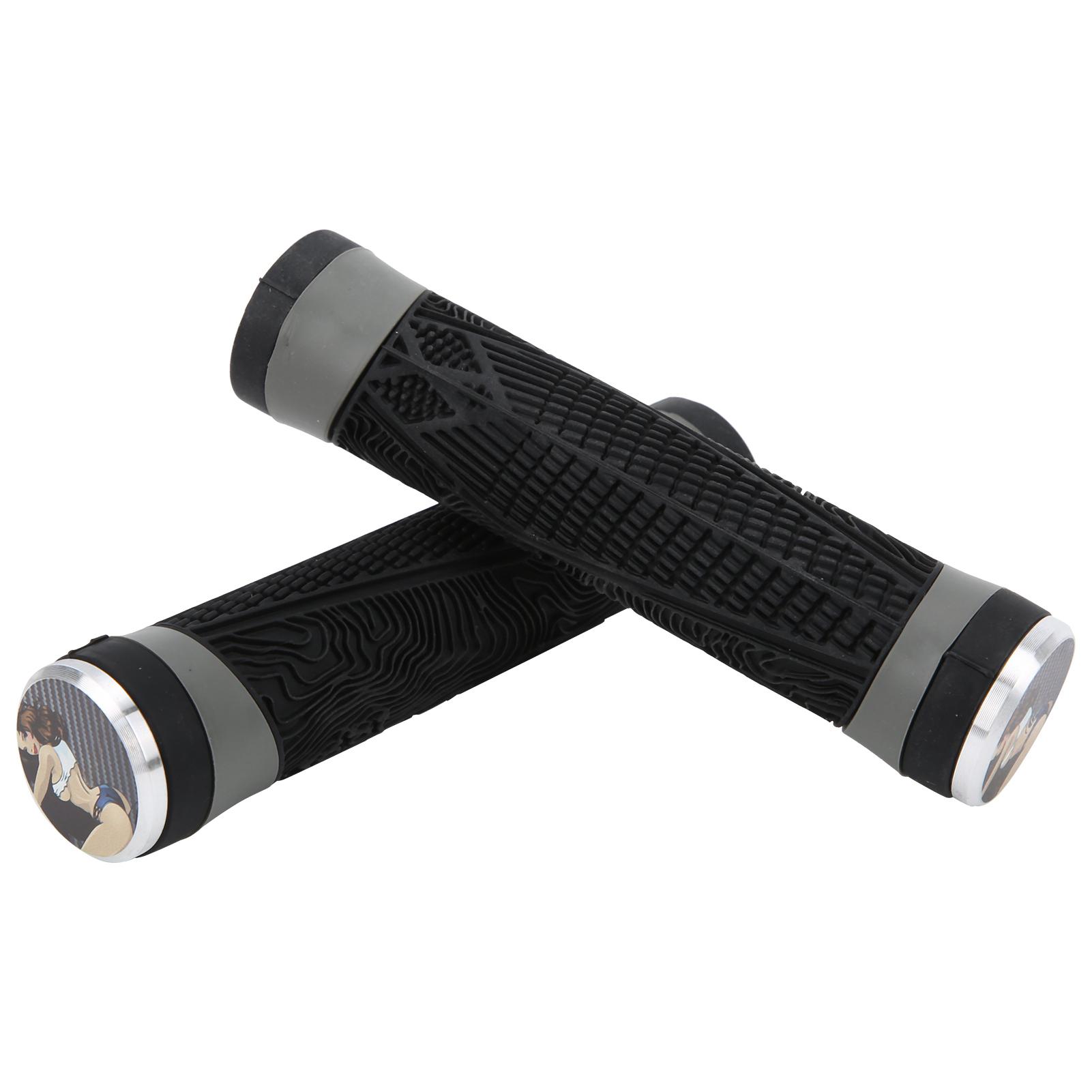 2pcs Bicycle Handle Grips Non Slip Silicone Shockproof Bike Grips Handlebar for Cycling