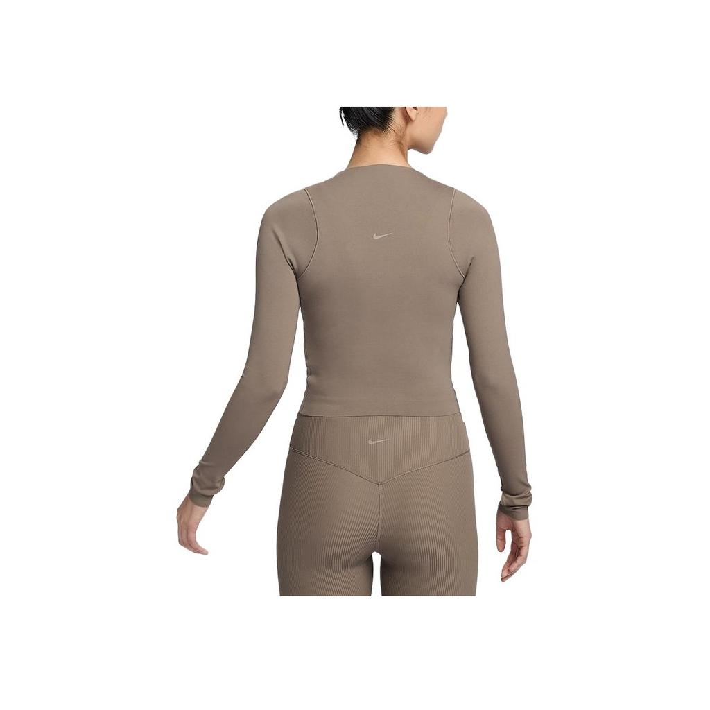 Nike Dri-Fit Športové Ležérne Rýchloschnúce Tričko s Dlhým Rukávom Dámske Vrchy Norkovo-Hnedá FN3023-233