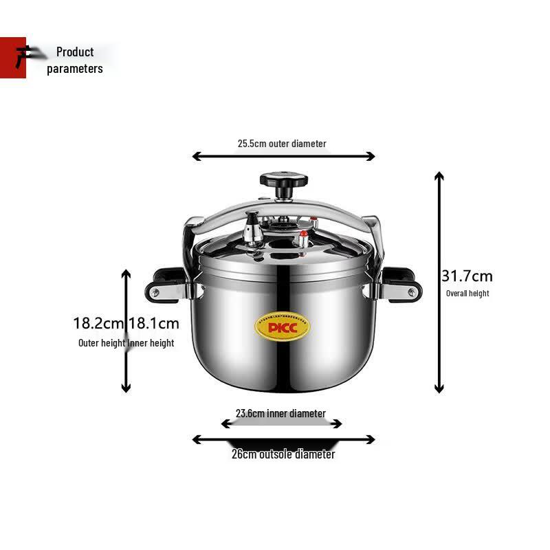 XISENCHU Commercial Gas Pressure Cooker 11L